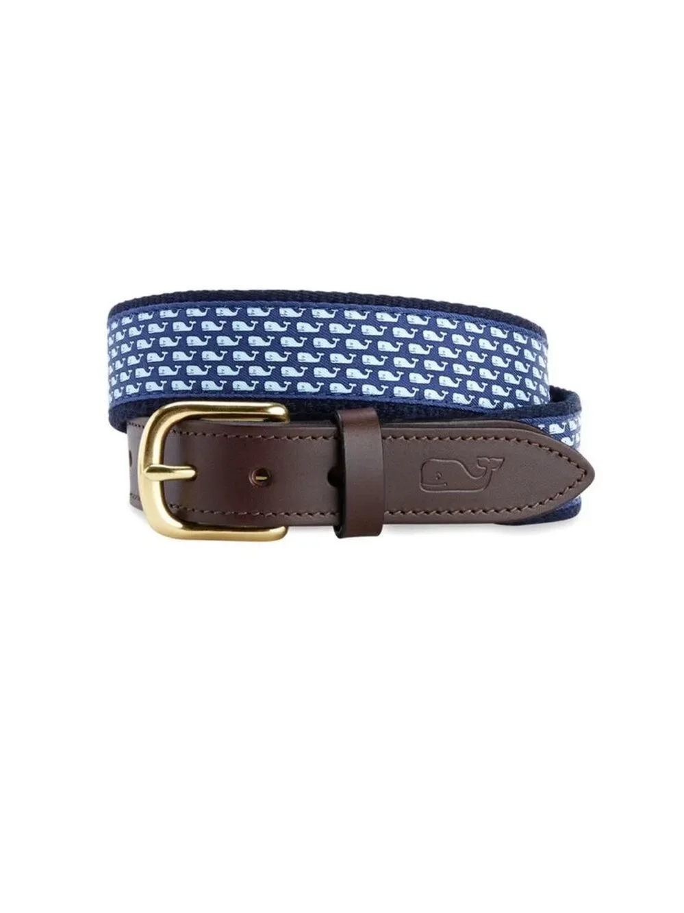 Vineyard Vines Boy’s Whale Canvas Club Belt Nautical Navy SZ 28